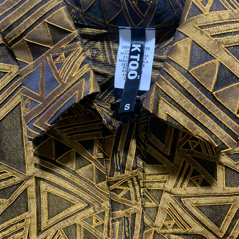 Black and gold body suit